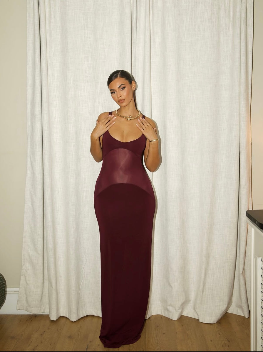 Helsa Studios Sheer Knit Curve Maxi Dress Taite Ro Helsa Studios Sheer Knit Curve Maxi Dress Taite Ro
