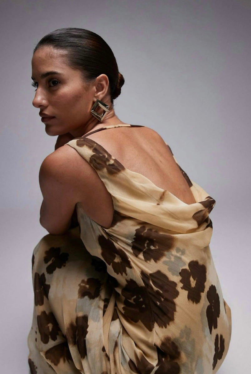 Topshop Double Layered Cowl Neck Maxi Dress – Taite Ro
