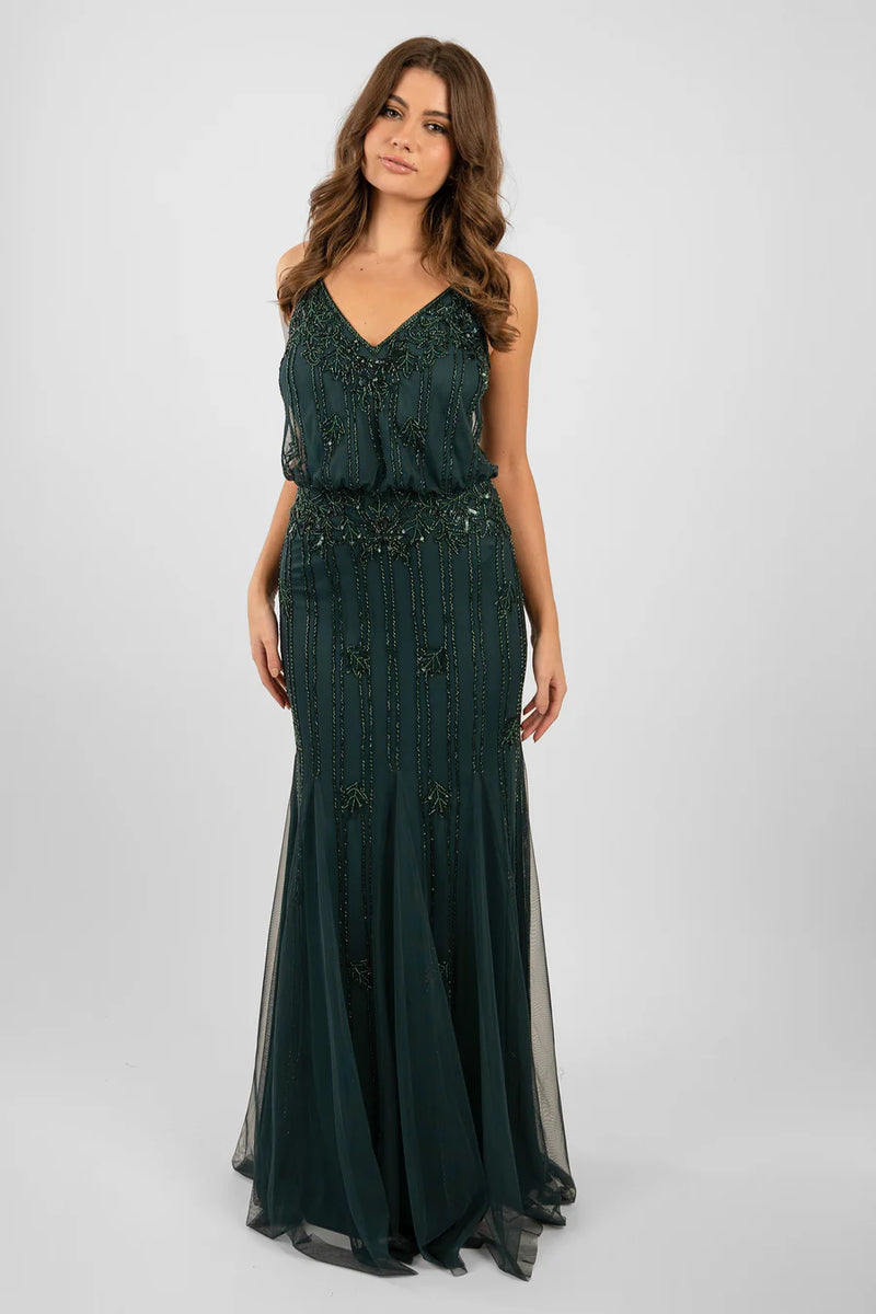 Lace & Beads Keeva Green Dress  Taite Ro