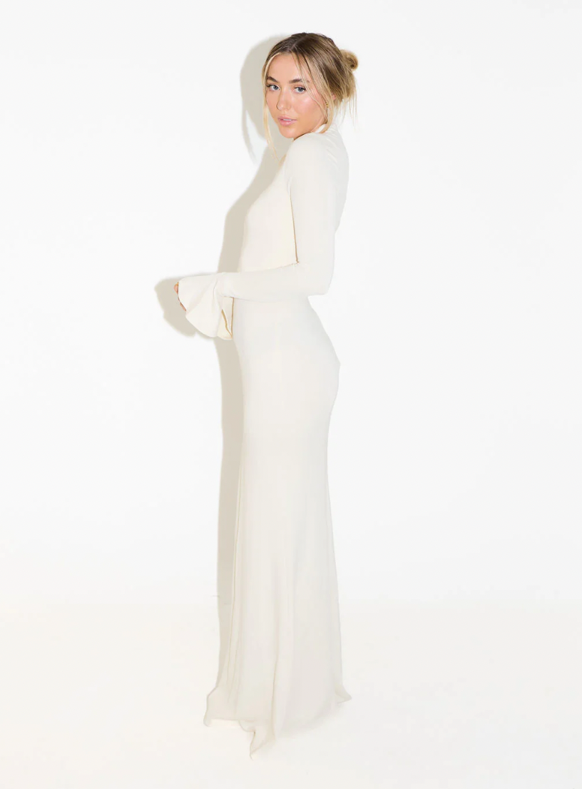odd muse long sleeve white dress Odd Muse The Ultimate Muse Knitted Long Sleeve Maxi Dress – Taite Ro