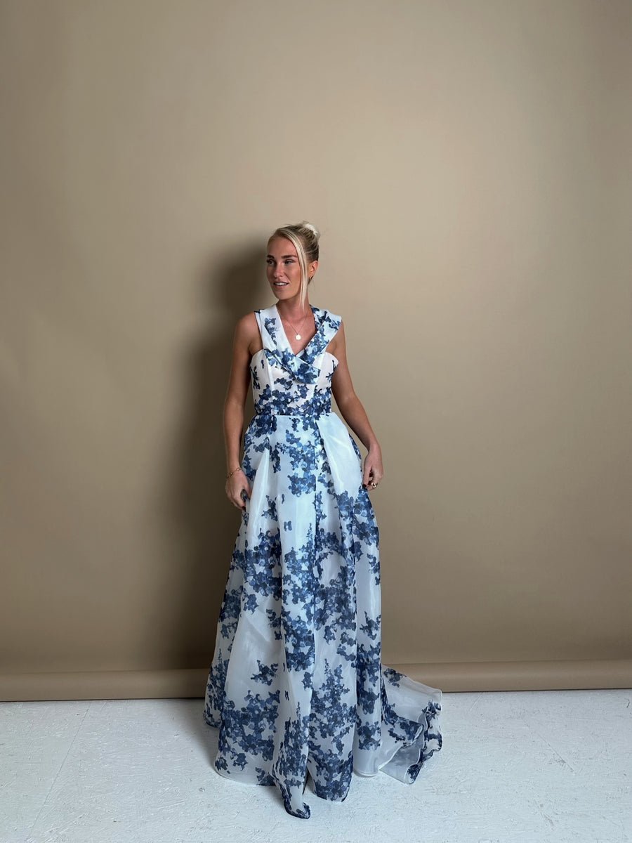 Milla Off The Shoulder Hydrangea Maxi Dress – Taite Ro