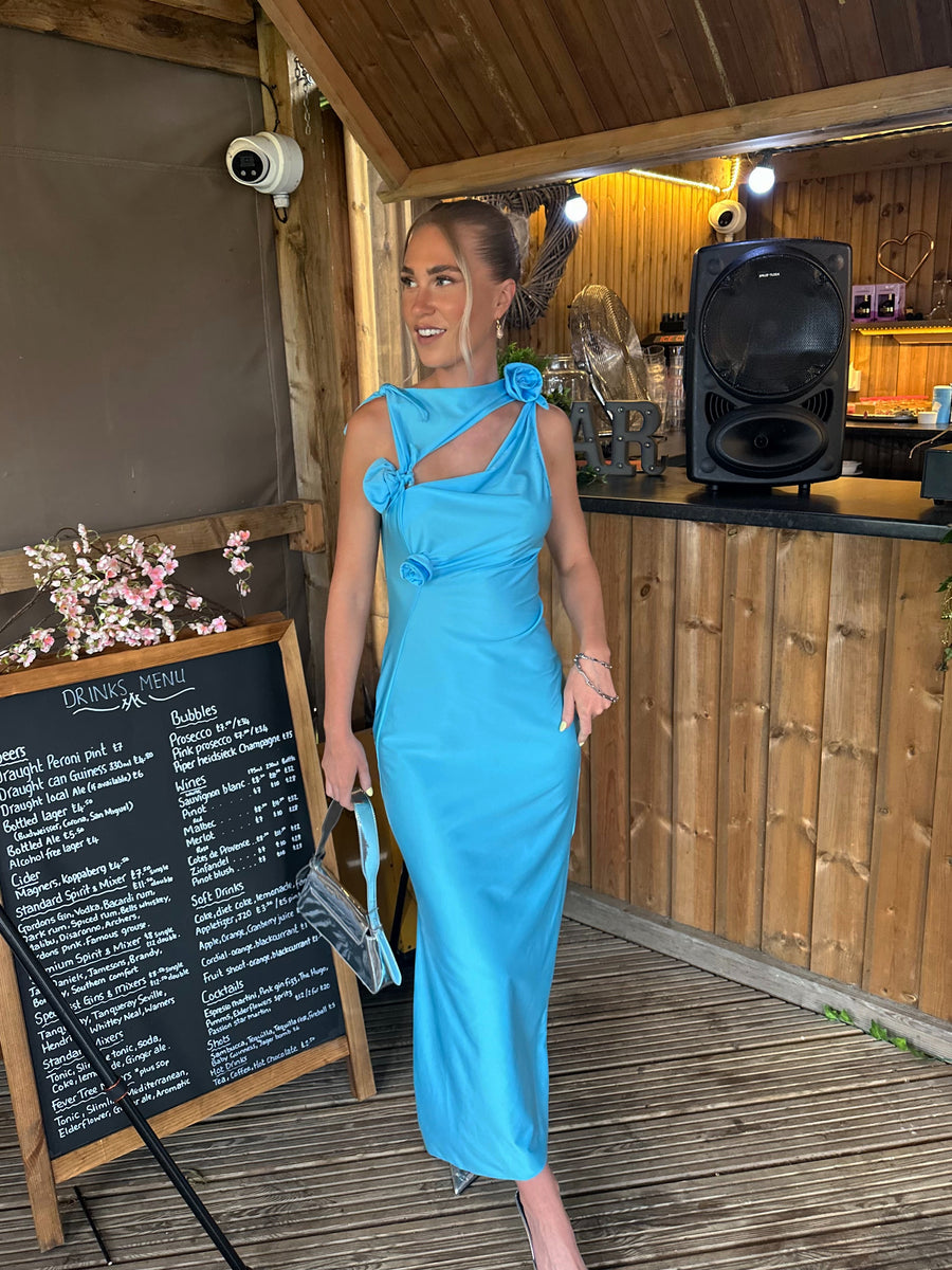 coperni floral applique cut out dress Floral-appliqué cutout maxi – Taite Ro Casual Party Dresses For Long sleeveless dress in Teal Dress Women Color:Mocha