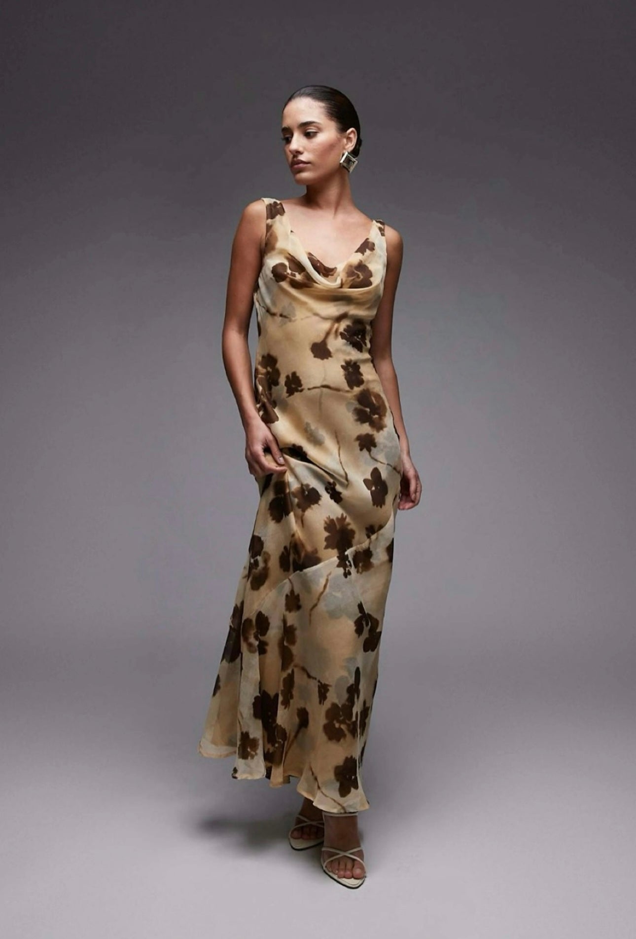 Topshop Double Layered Cowl Neck Maxi Dress – Taite Ro